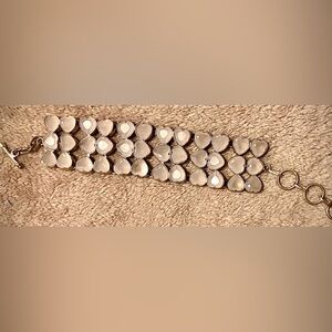 Heart-Shaped natural Rose Quartz bracelet handmade